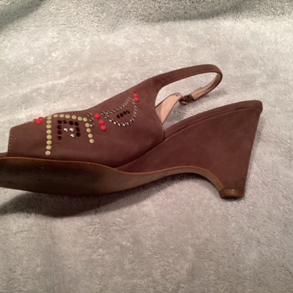 Sacha  London suede wedge sandal - Picture 4 of 9